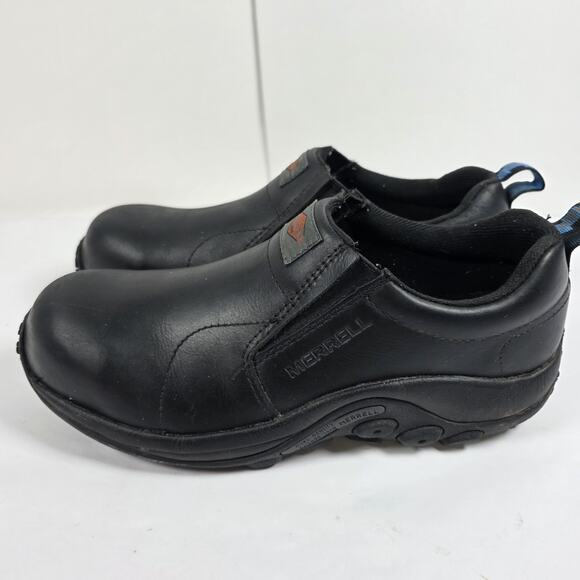 Merrell Jungle Moc Mens Size 10.5M Black Leather Composite Toe Safety Work Shoes
